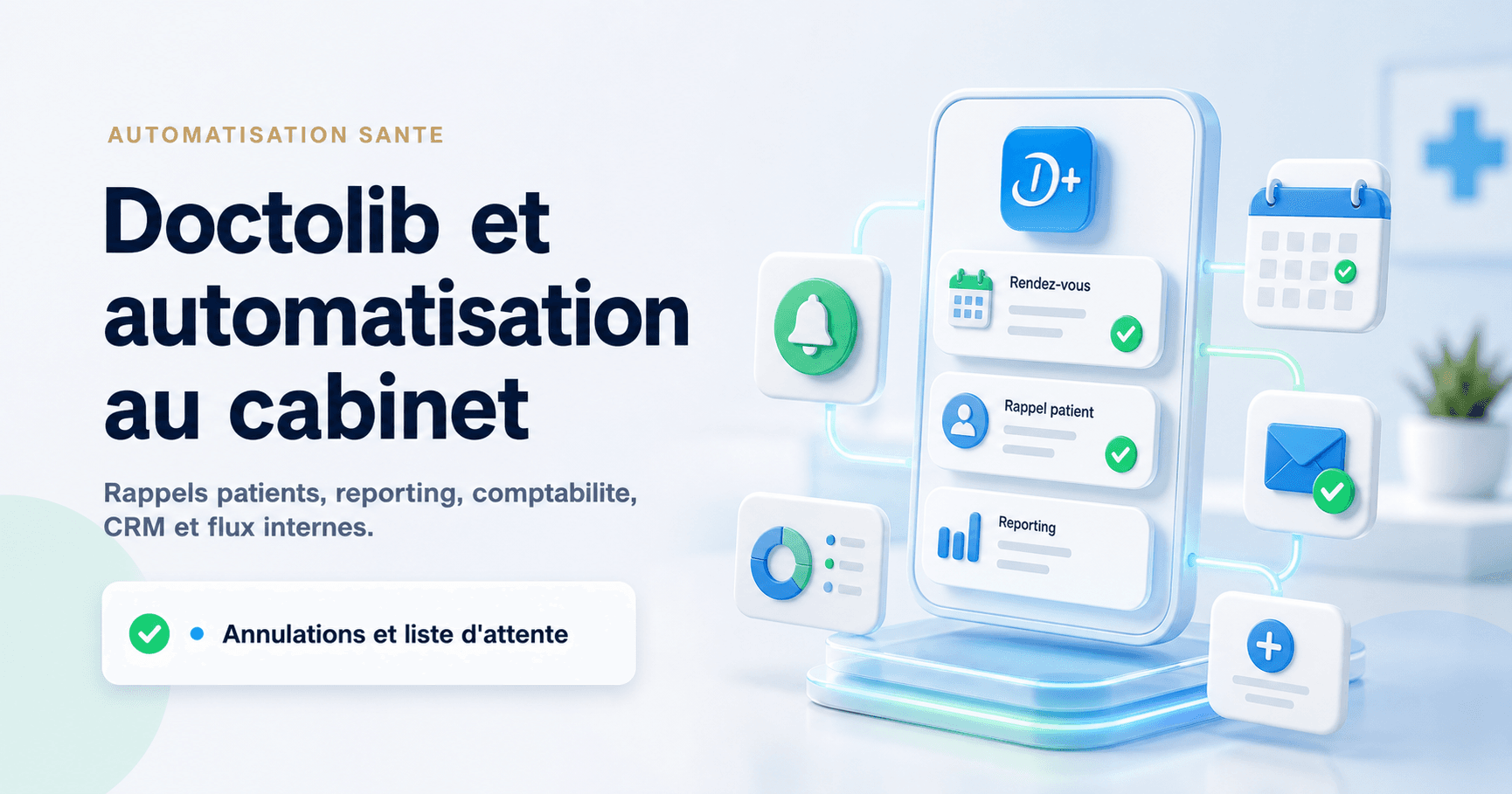 Image de couverture pour Doctolib et automatisation : que peut-on faire dans un cabinet médical